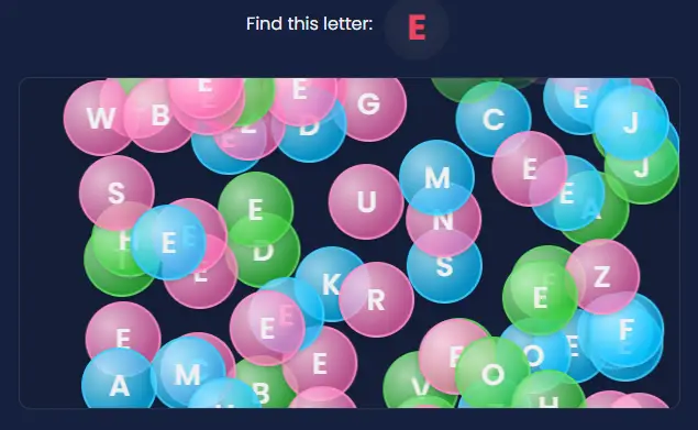 alphabet bubble pop game