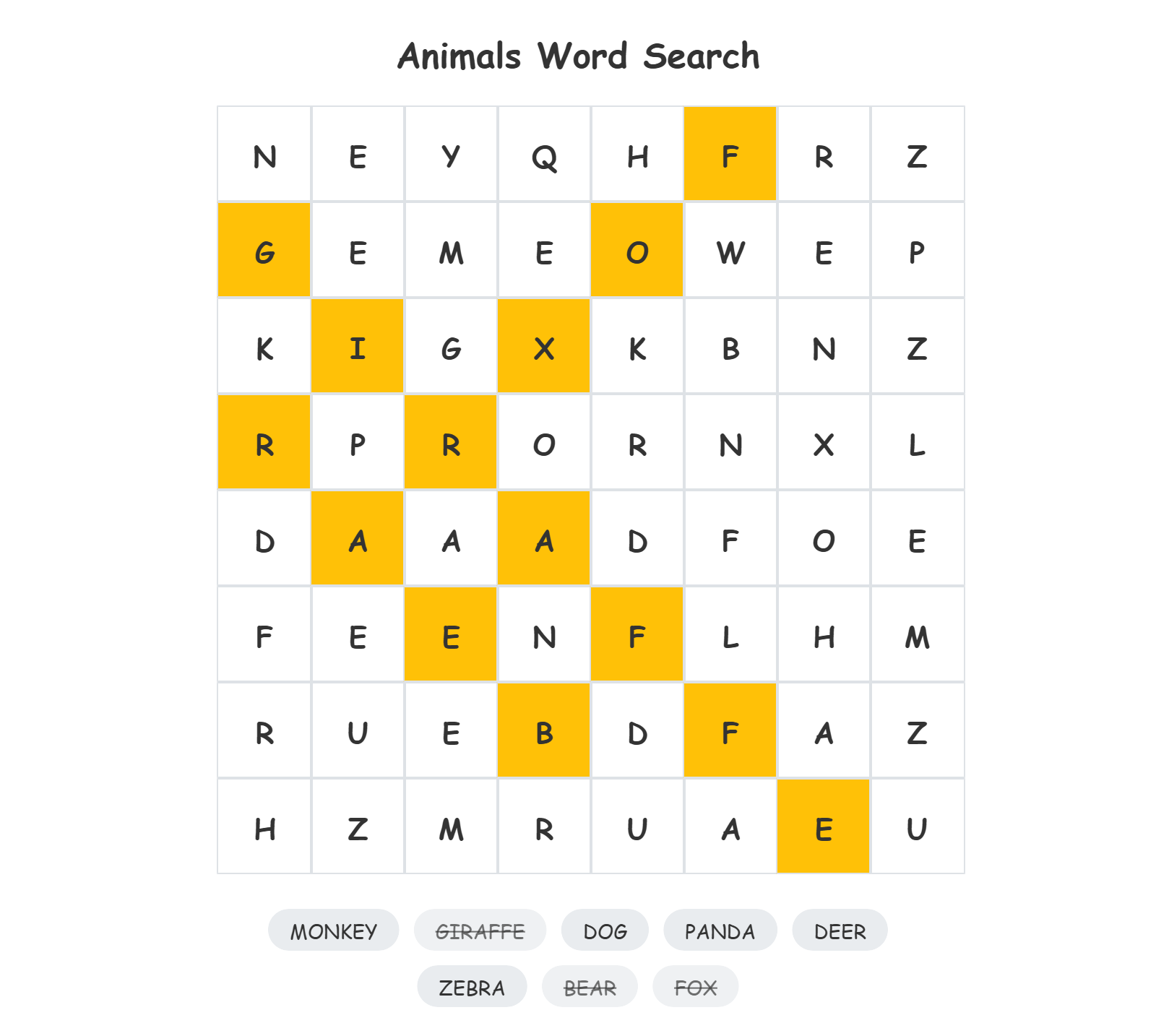 Word search generator