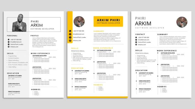 Resume templates